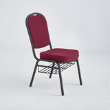Stacking Church Chair (CSCC-30) - Burgundy Fabric