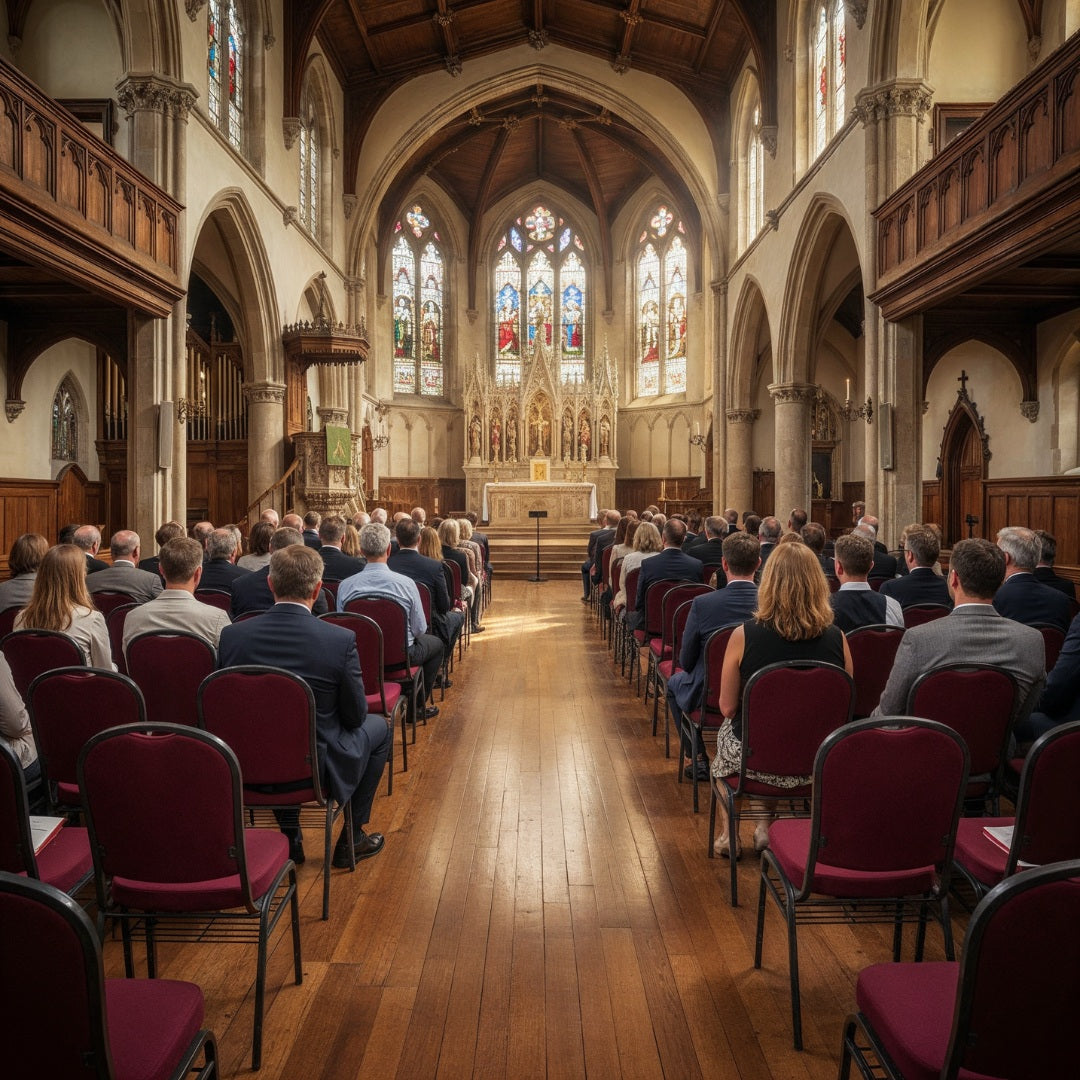 Stacking Church Chair (CSCC-30) - Green Fabric