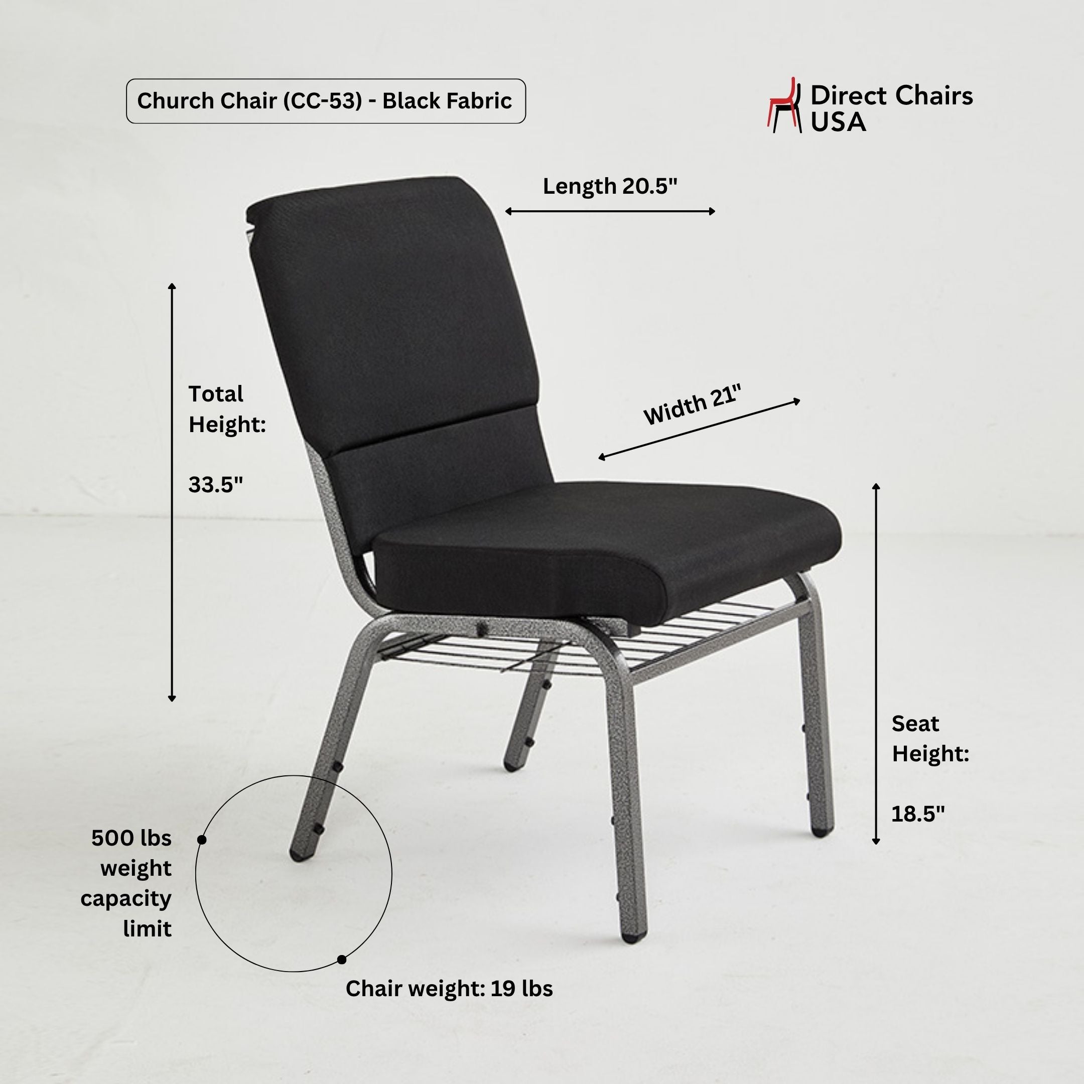Church Chair (CC-53) - Green Fabric – Direct Chairs USA