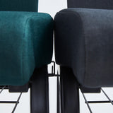 Gray church chair with padded seat and sturdy frame. Comfortable and durable seating solution, ideal for churches, halls, and community spaces.