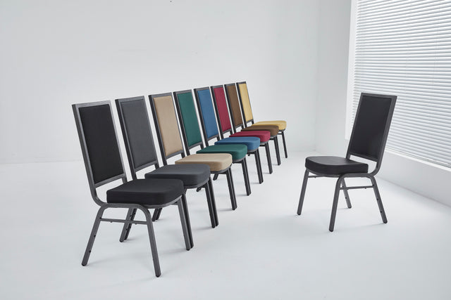 Banquet Stacking Chair (CS-35) - Burgundy Fabric