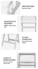 Folding chair - white  - direct chairs view