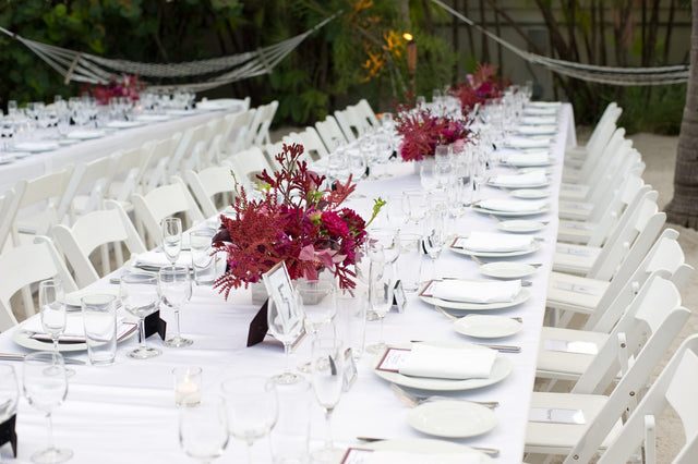 Folding chair - white  - direct chairs - banquet table