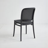 Stacking Restaurant Patio Chair (PC-130) - Black