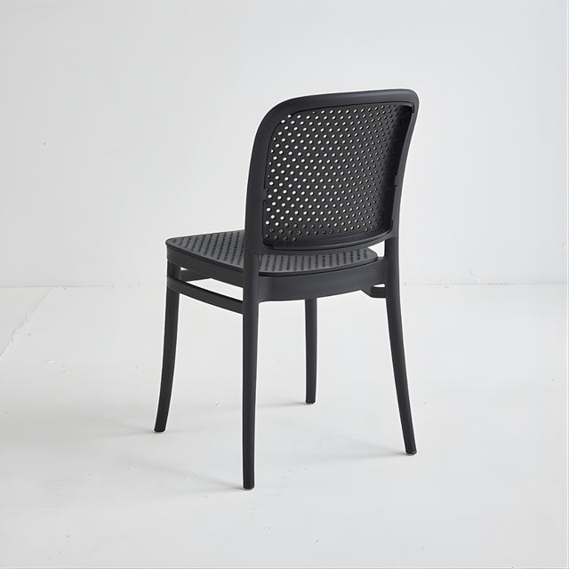 Stacking Restaurant Patio Chair (PC-130) - Black
