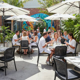 Stacking Restaurant Patio Chair (PC-130) - Black