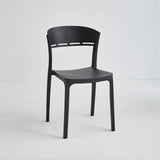 Stacking Restaurant Patio Chair (PC-133) - Black