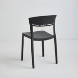 Stacking Restaurant Patio Chair (PC-133) - Black