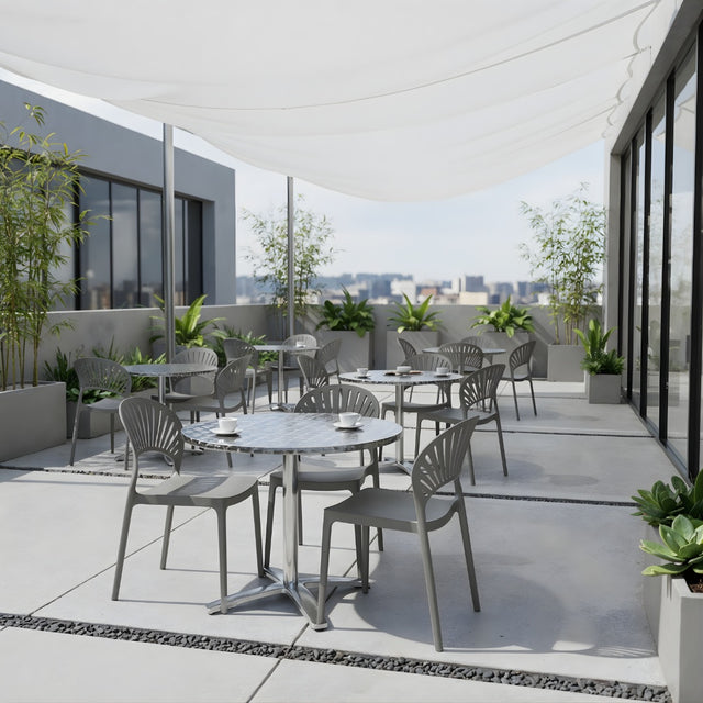 Restaurant Patio Chairs (PC-132) - Gray