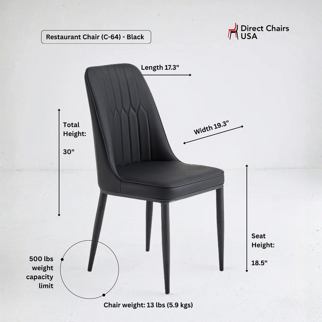 Restaurant Chair (C-64) - Gray & Beige
