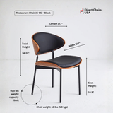 Restaurant Chair (C-65) - Black