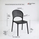 Restaurant Stacking Patio Chairs (PC-132) - Black