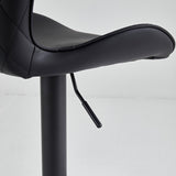 Black restaurant chair B-62-BLA with swivel seat, adjustable height