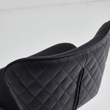 Black restaurant chair B-62-BLA with swivel seat, adjustable height, scratch-resistant vinyl upholstery