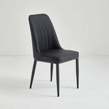 Restaurant chair C-64-BLA in black with scratch-resistant vinyl upholstery and durable steel frame.