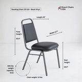 Stacking Chair (CE-10) - Black Fabric