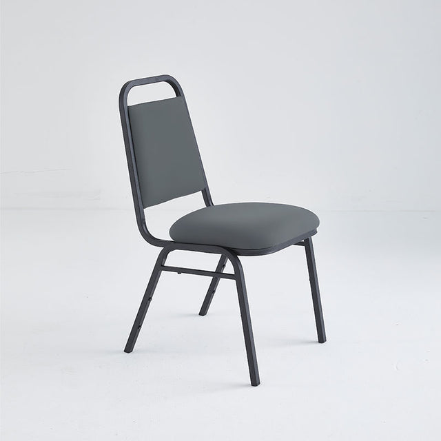 Gray vinyl stacking chair CE-10 