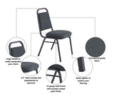 Black Stacking chairs - Direct Chairs -specs