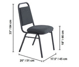 Black Stacking chairs - Direct Chairs dimensions