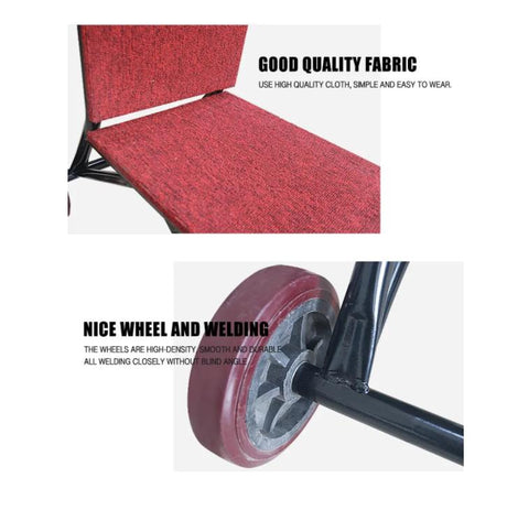 Two wheels chair dolly (DC-2W) Close up Direct Chairs