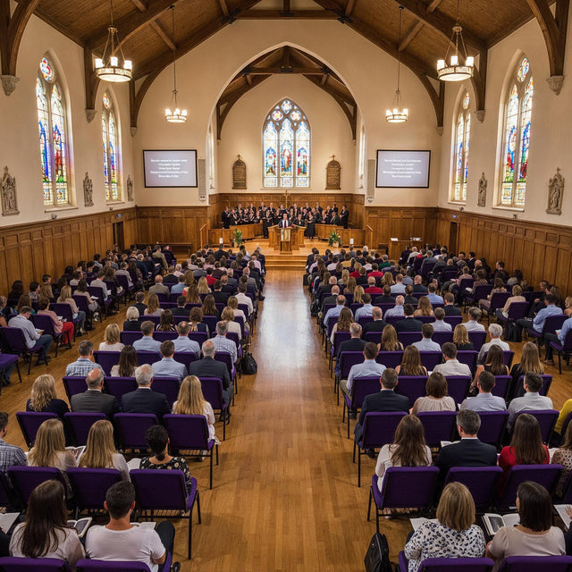 Church Chair (CC-53) - Purple Fabric
