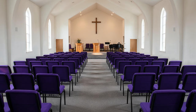 Church Chair (CC-53) - Purple Fabric